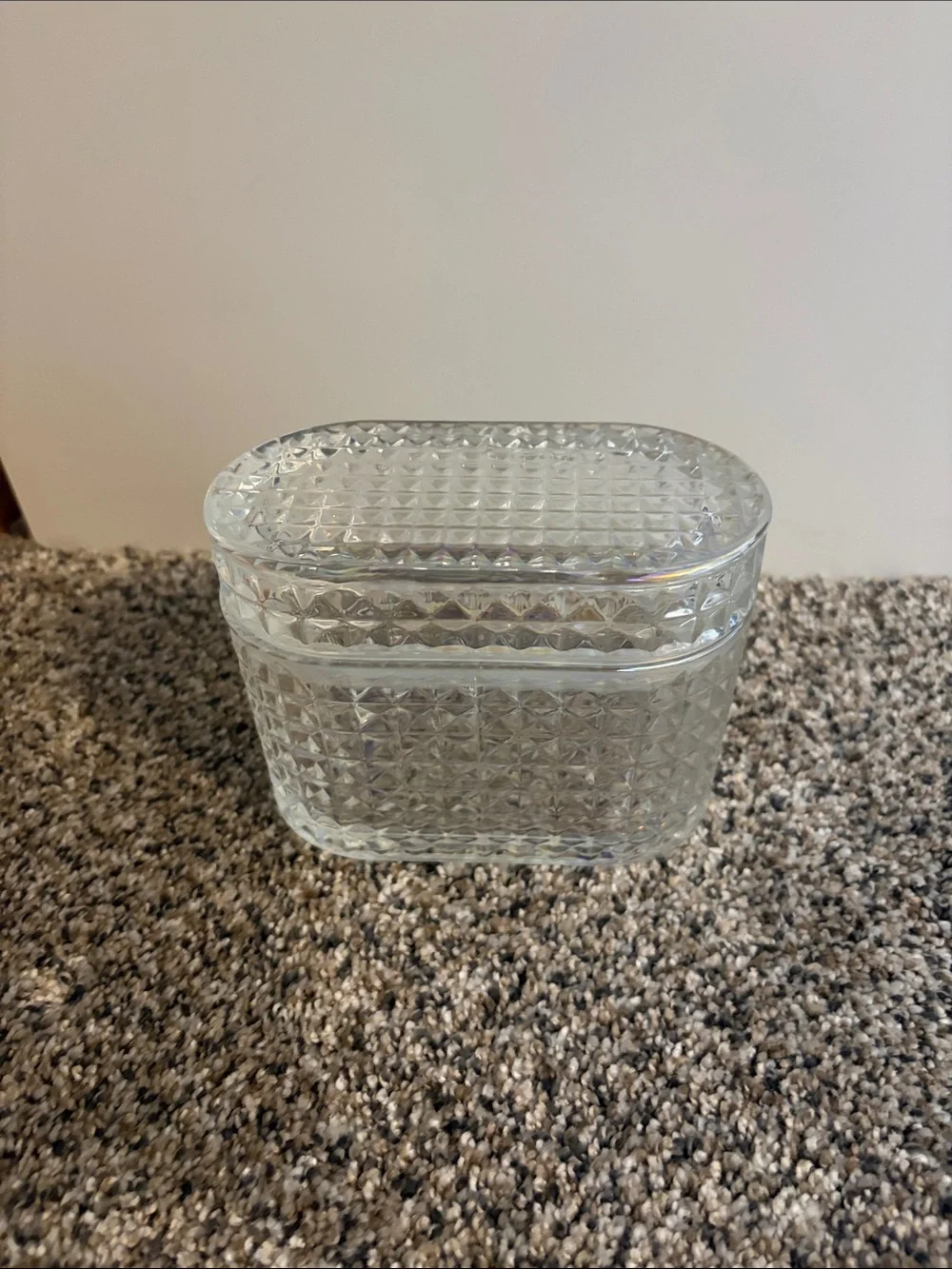 Target Clear Iridescent Diamond-Cut Glass Jar